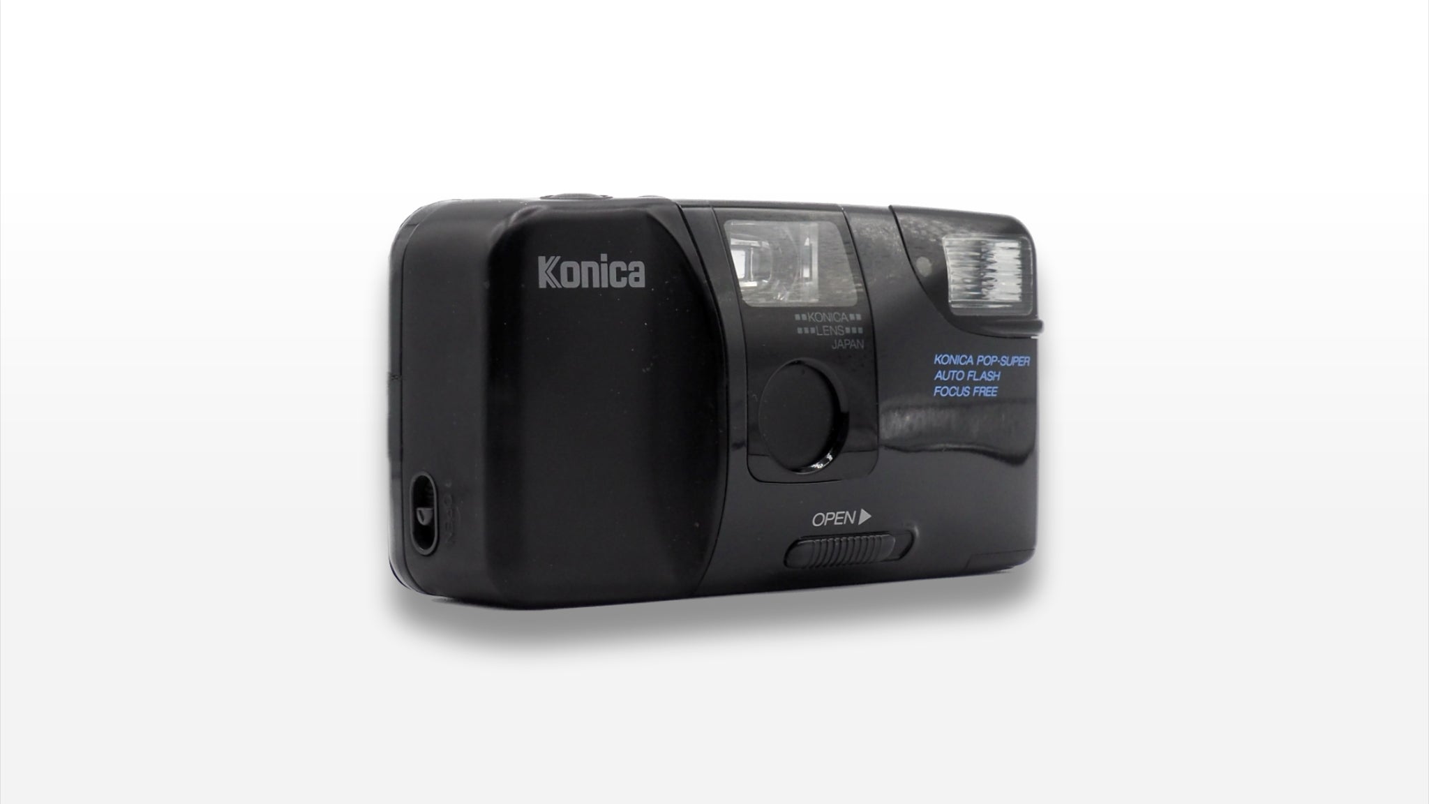 Konica offers EFJ (Konica Pop) Auto Date 35mm Compact Camera with case and lens cap – Very good condition and tested c.1988